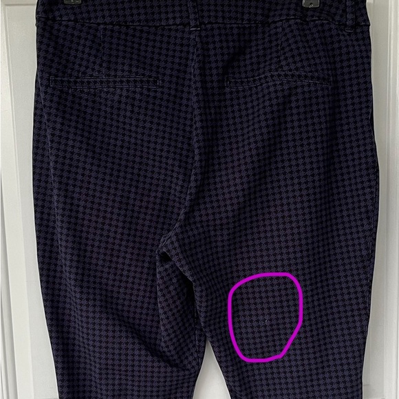 •Old Navy• Houndstooth Navy/Black Pixie High Rise Pants - Size 14 - Picture 6 of 8